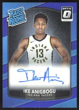 2783F 2017-18 Donruss Optic #176 Ike Anigbogu Rated Rookies Signatures Blue #/49