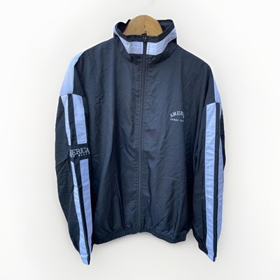Perry Ellis America Jacke schwarz weiß Größe Small Logo Y2K Retro UVP 155 £ neu mit Etikett