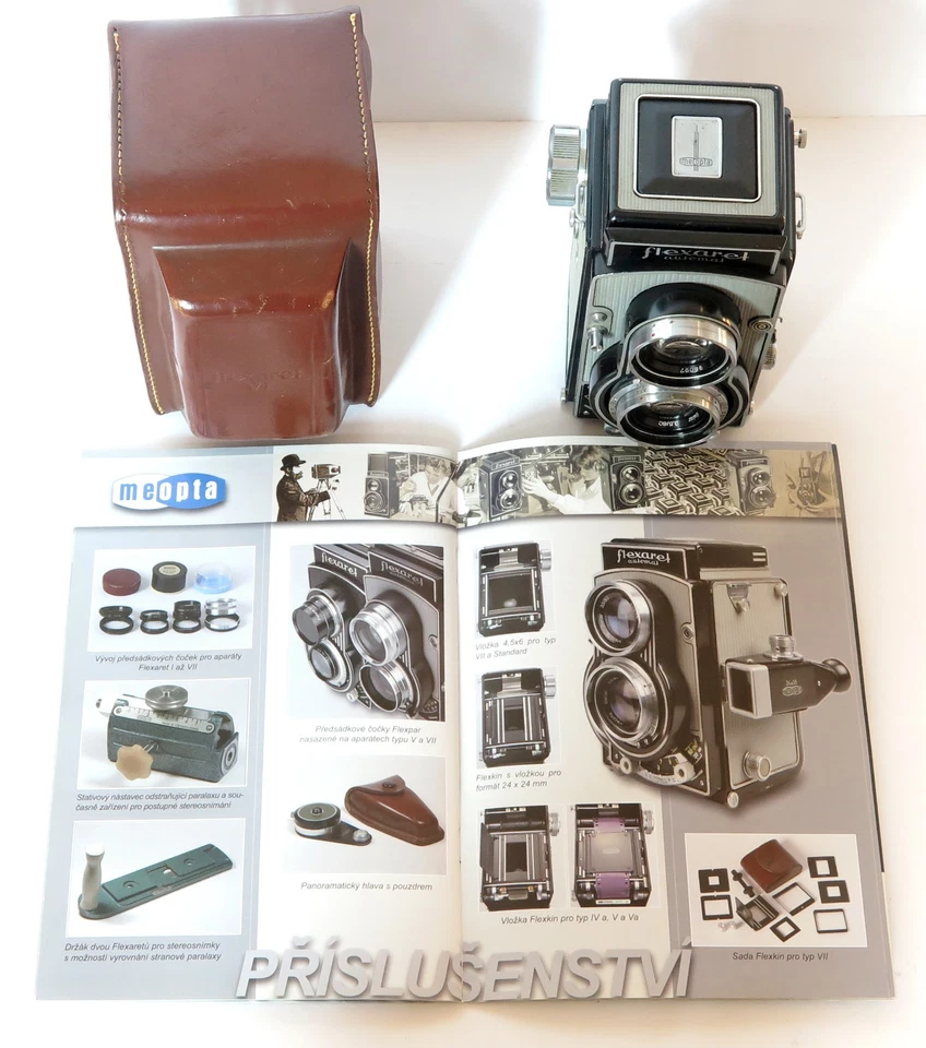Flexaret VI Automate Meopta Czechoslovakia TLR 6x6 moyen format + LIVRE + ACCESSOIRES - Photo 4/4