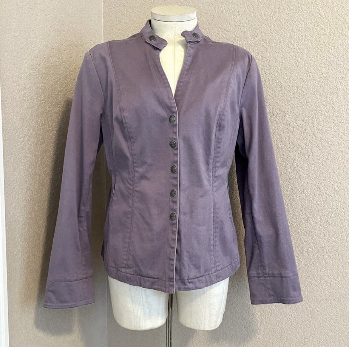 Coldwater Creek Lavender Button Down Blazer Jacket
