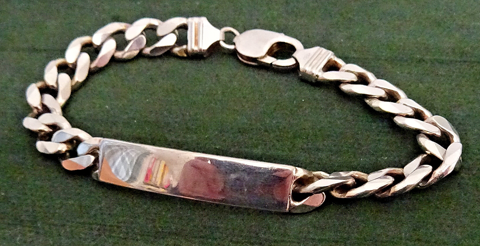 Solid Sterling Silver Heavy Identity ID Bracelet … - image 2