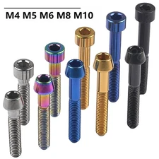 Allen Taper Cap Head Bolt M4 M5 M6 M8 M10 Titanium Bolts Ti Socket Screw Colored