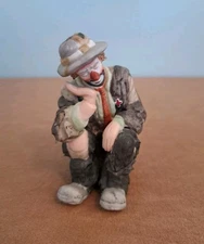 Weary Willie Sad Hobo Thinking Figurine Miniature Emmett Kelly Jr Vintage