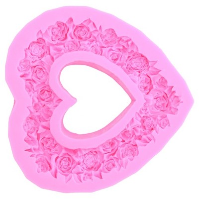 Silikon Rose Kuchen Form Herz Kranz Form 3D Rose Backen Werkzeug Für E