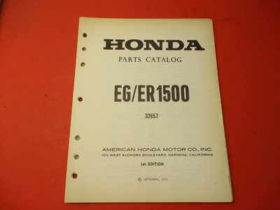 #ad OEM ORIGINAL HONDA PARTS CATALOG MANUAL EG1500 ER1500 $34.99