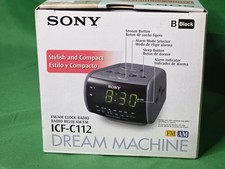 NEW Vtg Sony Dream Machine ICF-C112 White FM/AM Clock Radio - Read