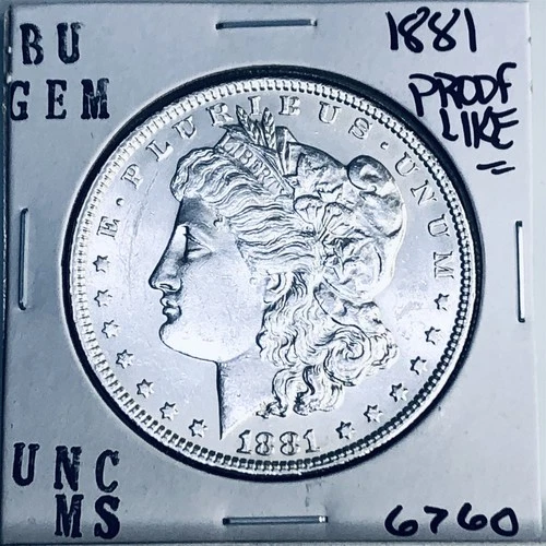 1881 BU GEM MORGAN SILVER DOLLAR UNC MS+++ U.S. MINT RARE COIN 6760