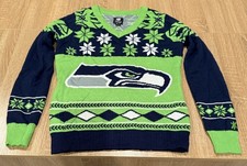 Seattle Seahawks Ugly Christmas Sweater College Football Mens Sz S M