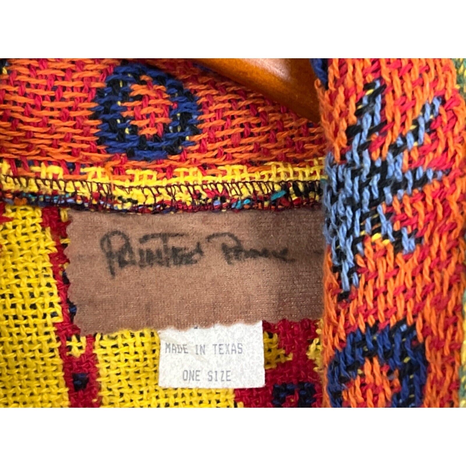 Giacca donna cotone arazzo pony dipinto vintage made in Texas tema elefante