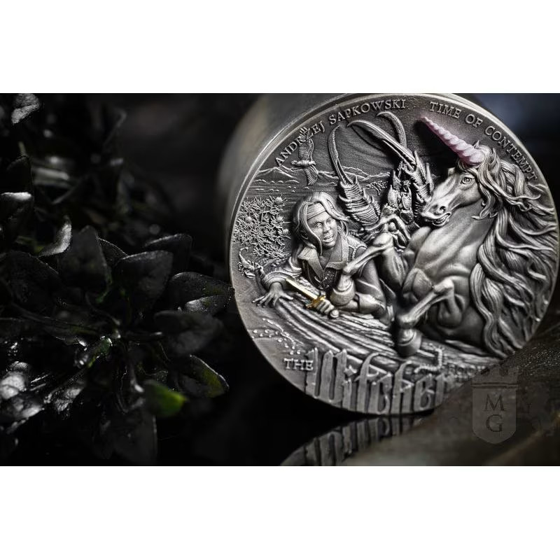 2022 The Witcher: Time of Contempt 2 oz Silver Antique High-Relief