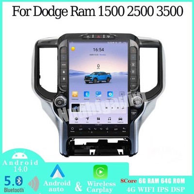 13.6''Android Car Radio Stereo For Dodge RAM 1500 2500 3500 2019-24 DSP GPS Navi