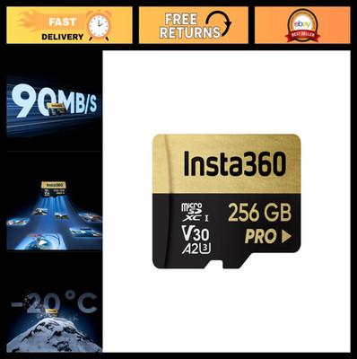 256GB PRO microSDXC Memory Card V30 A2 UHS-I 90MB/s Read/Write Speed - High Perf