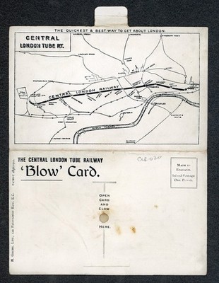 Central London U-Bahn offizielle Postkarte ''Schlag'' Neuheit Karte & Ansichten innen