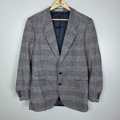 Yves Saint Laurent Menswear YSL Blazer Jacket Plaid Wool Sport Coat Made France