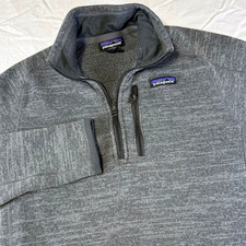 PATAGONIA Better Sweater Gray 1/4 Zip Fleece Pullover Men's Size Small Msrp 149
