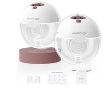 NEW Momcozy M5 Lite Wearable Breast Pumps, Cozy Red, Hands-Free DoubleFit Flange