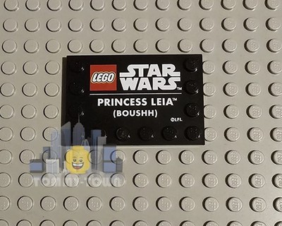 LEGO Star Wars (6180pb162) modifizierte 4x6 Fliese für Set 75351 Prinzessin Leia Helm