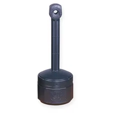 Justrite 26806D 1 Gal. Smokers Cease-Fire Cigarette Receptacle, Black