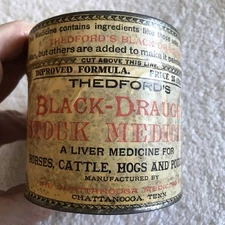 THEDFORD’S BLACK DRAUGHT STOCK MEDICINE VINTAGE PACKAGE, CHATTANOOGA, TN.