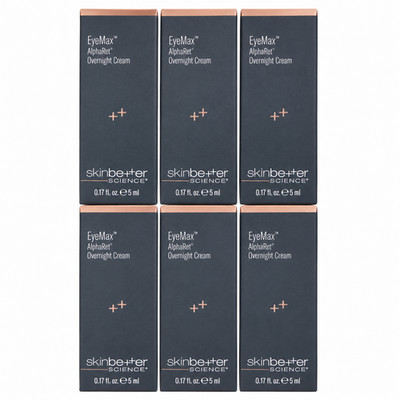 Bundle of 6 sample-size SkinBetter Science EyeMax AlphaRet Cream tubes, 5ml each