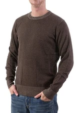 F/X Fusion Trend by Men's Luxury Fitted Ribbed Crew Neck Sweater - CLEARANCE