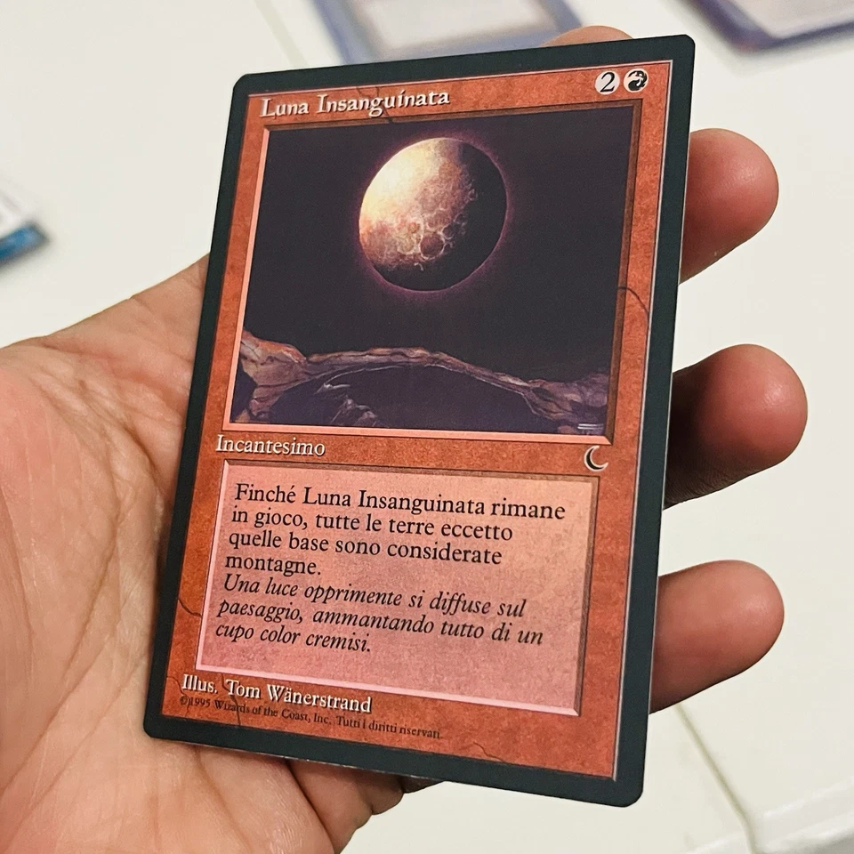 BLOOD MOON (ITALIAN) - Magic MTG The Dark NM Luna Insanguinata - Image 2 of 4