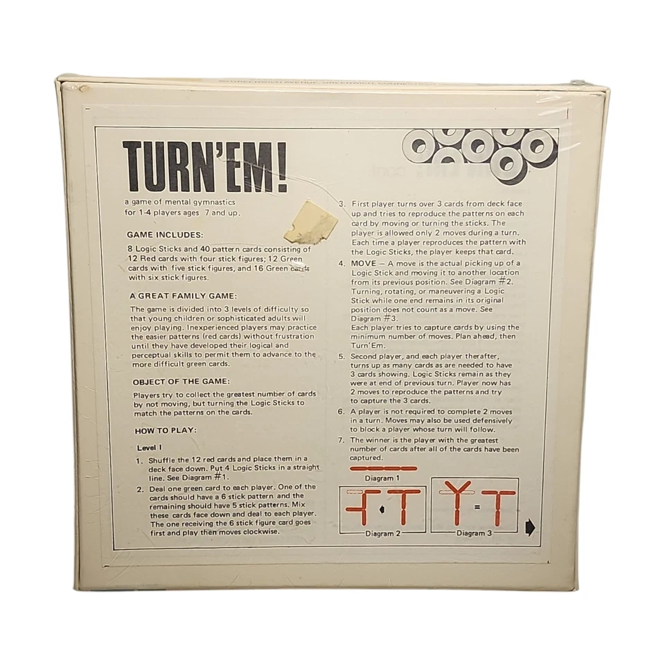 RARE 1970s Turn'Em Game Of Mental Gymnastics Leisure Learning Tree New Sealed - Image 2 of 4