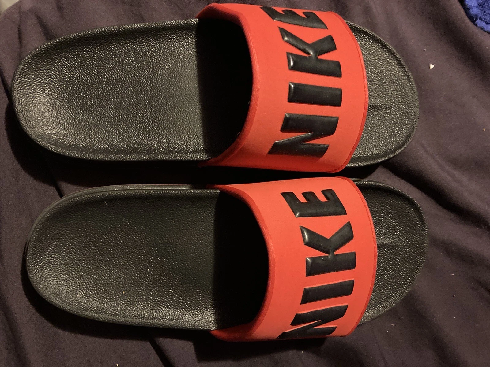 Sandali da uomo Nike Offcourt stampa slide rosso nero #BQ4639 002 taglia:7 127i