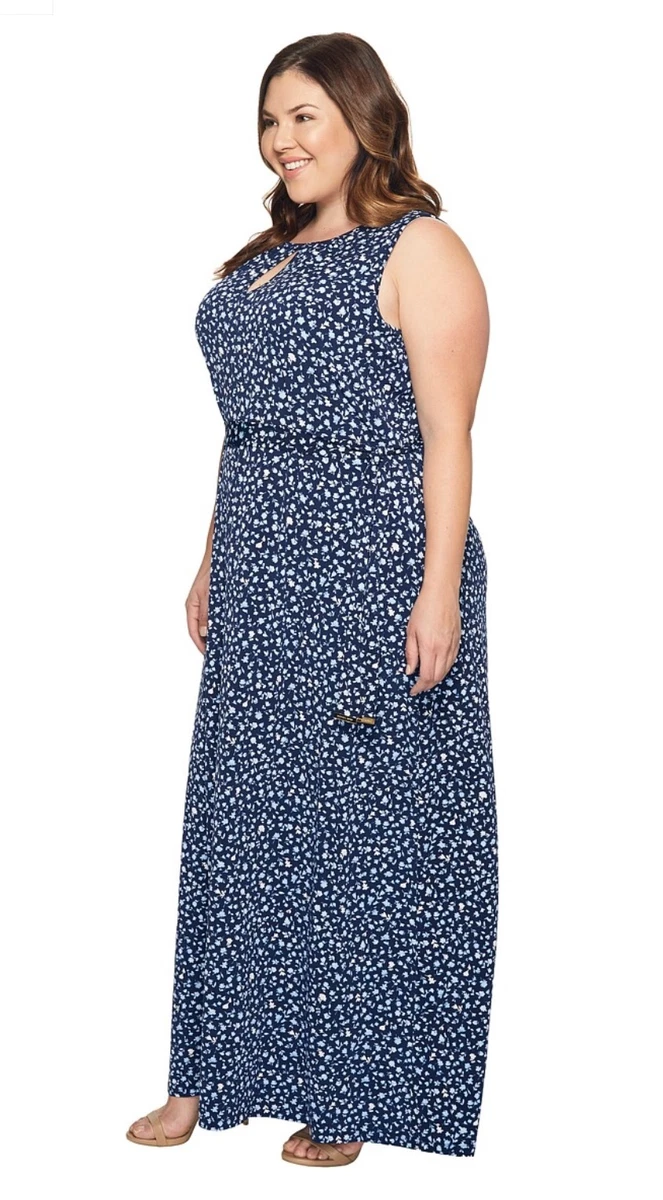 Michael kors belted maxi dress cheap