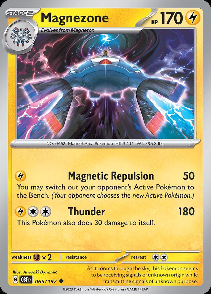 Pokemon Magnezone (65/230) Obsidian Flames NM