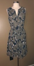 Banana Republic Sleeveless, Knee Length Dress Size 6 Animal Print Brown, Black