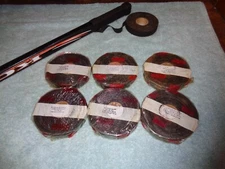 6 Rolls Of USA Cloth Friction Tape 3/4" x 984" American Made, Large Rolls 82 ft