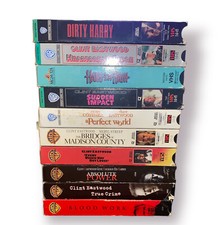 VHS Clint Eastwood Movies Vintage Lot Of 10 Dirty Harry Sudden Impact Free Ship