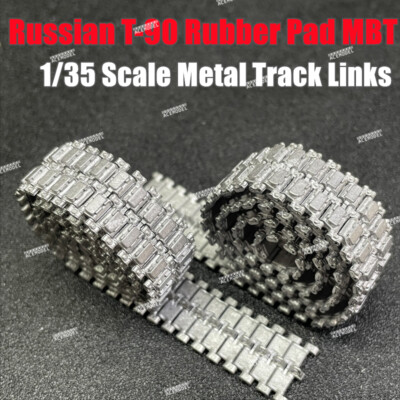 1/35 Russian T-90 Rubber Pad Tank Metal Tracks Set Fits Takom/Trumpeter/MENG Kit