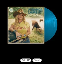 Miranda Lambert-SIGNED Postcards From Texas 2LP-Sea Blue Colored Vinyl-SEALED