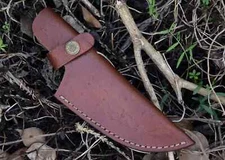 HANDMADE PURE LEATHER HAND CRAFTED BELT SHEATH HOLSTER FOR FIXED BLADE KNIFE