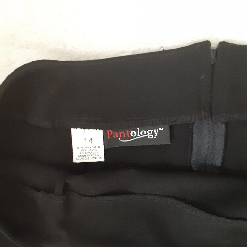 Negro Pantology Clásico Carrera Falda 32" Cintura 21" Largo Mezcla Poliéster Foto 2 de 3