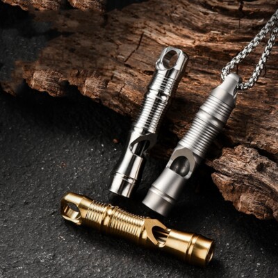 cigarette whistle EDC Mini Titanium Emergency Whistle Survival Safety Whistle Outdoor Camping  Gift