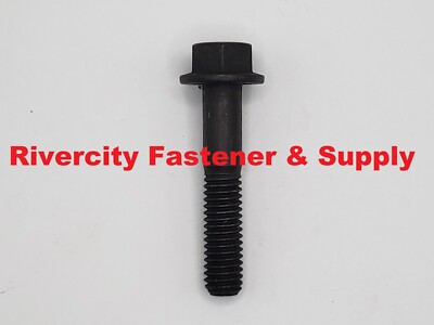 50-Pack 3/8-16 Hex Flange Nut Grade 8 | Black Oxide Plain Finish Flange Nuts