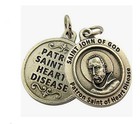 St. John of God Medal Patron Saint of Heart Disease Charm 3/4 Inch - Set of 2