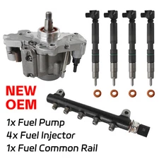 D18 D24 Engine Fuel Injector Pump & Common Rail & Injector Kit For Bobcat Doosan