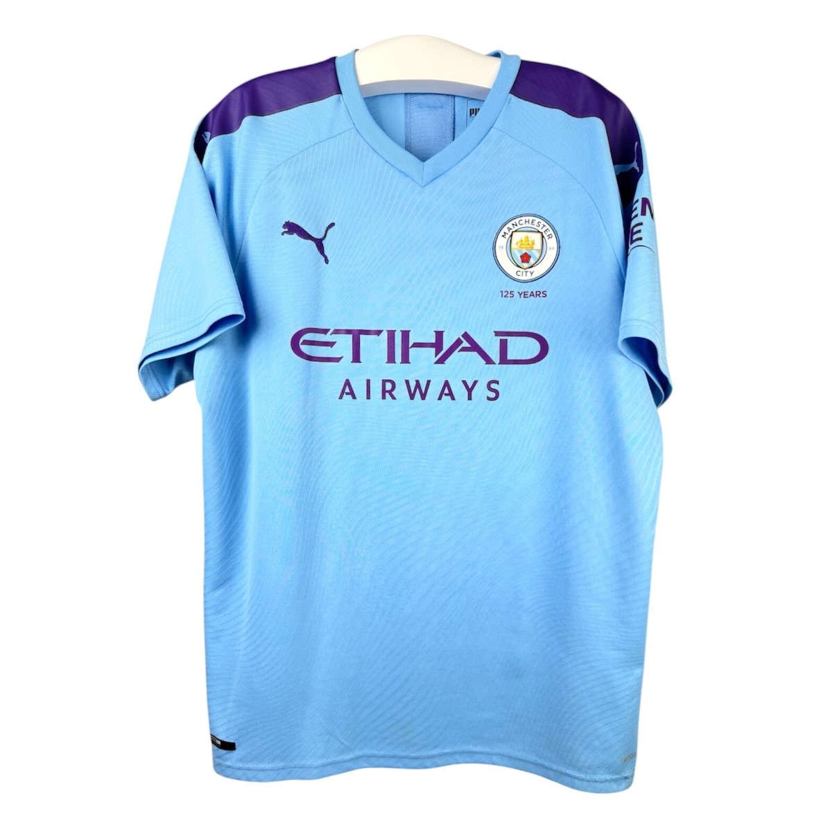 Manchester City Puma 2019-20 Home 125 Years Football Soccer Jersey