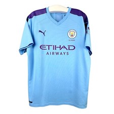 Manchester City Puma 2019-20 Home 125 Years Football Soccer Jersey Size XL