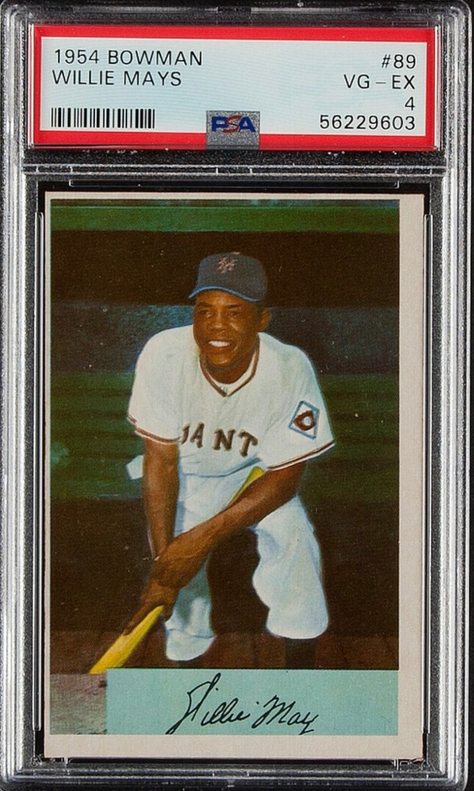 WILLIE MAYS 1954 Bowman #89 PSA 4 VG-EX (undergraded)