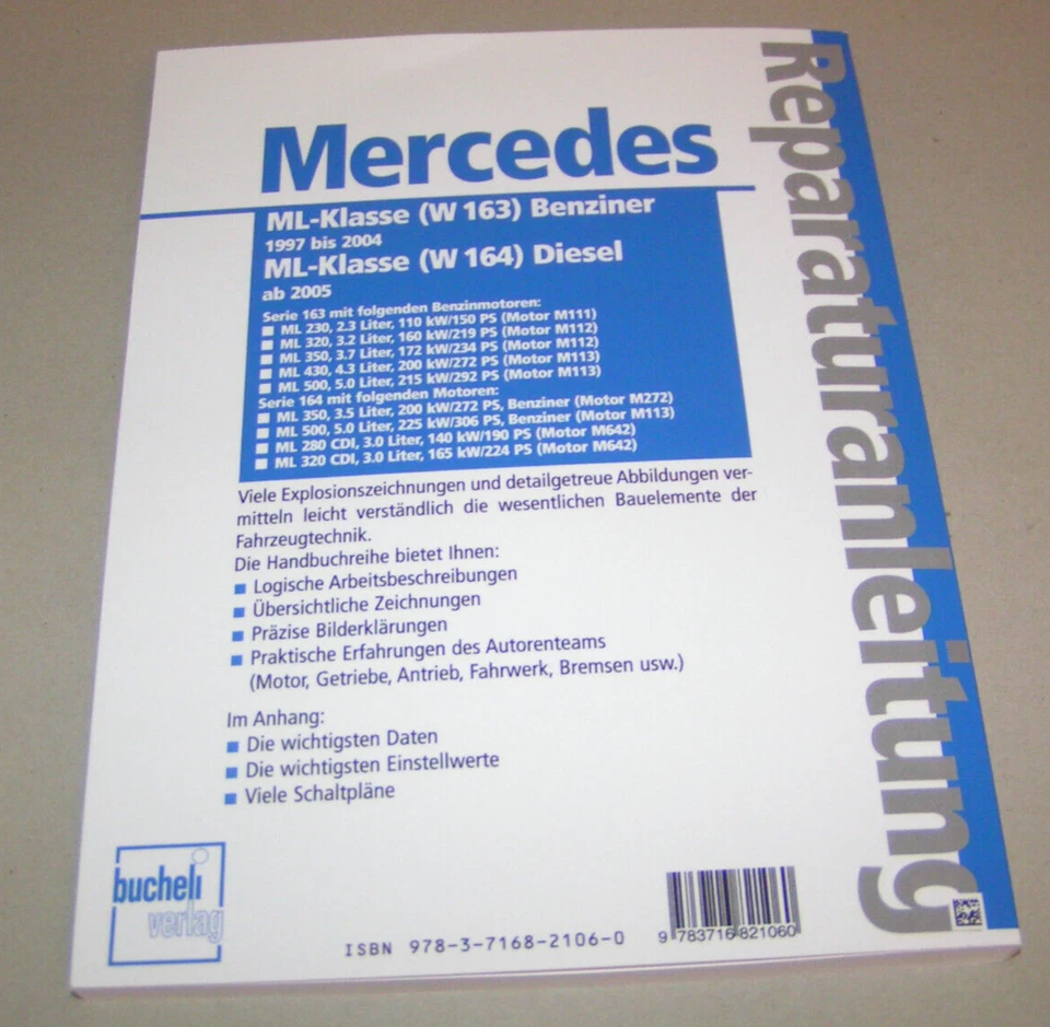Manual De Reparación Mercedes-Benz ML Clase W 163 W 164 - ML 320 350 430 500 280 - Imagen 2 de 2