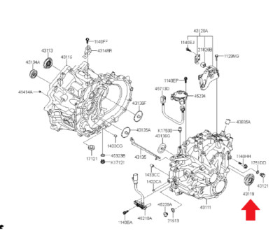 Wellendichtring Antriebswelle links HYUNDAI / Kia viele Modelle OE 4311939080