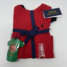 Polo Ralph Lauren Girls 2T T-Shirts Short Sleeve Gift Set 3 Pc Red, Gray, Navy