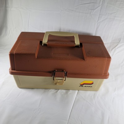 Boîte à Pêche Vintage Plano Modèle 1001 Avec Leurres Anciens - Style Rétro Pour Collectionneurs