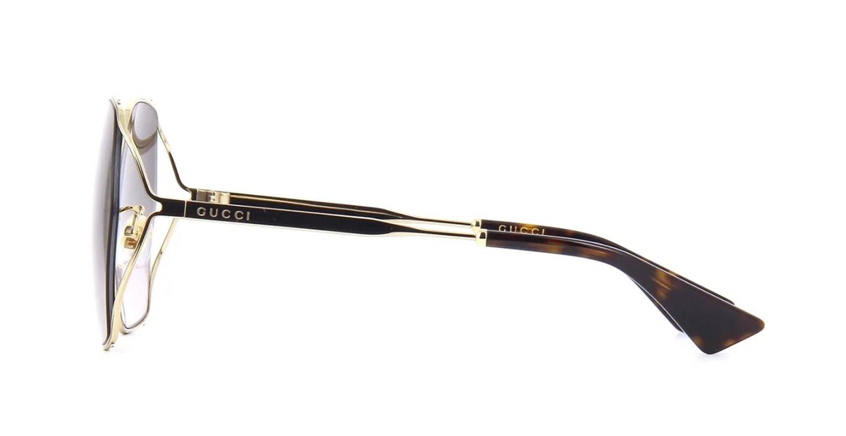 GUCCI サングラス GG0818SA-001 GOLD/ GRAY ユニセックス Gucci GG0818SA Gold/Grey Shaded (001) Sunglasses | eBay