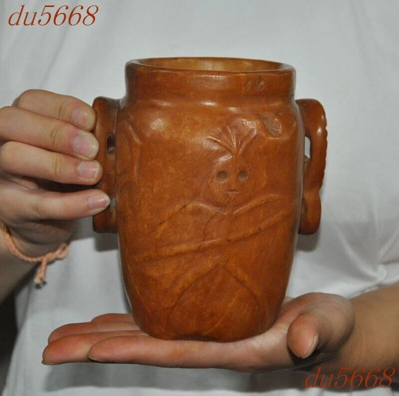 5.4英寸中国红山文化老玉野兽脸坦克罐罐罐 — 第 4/4 张图片